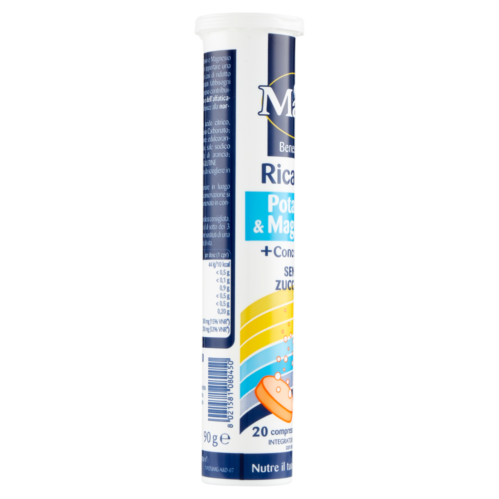 Matt Benessere Ricarica Potassio & Magnesio 20 compresse effervescenti 90 g