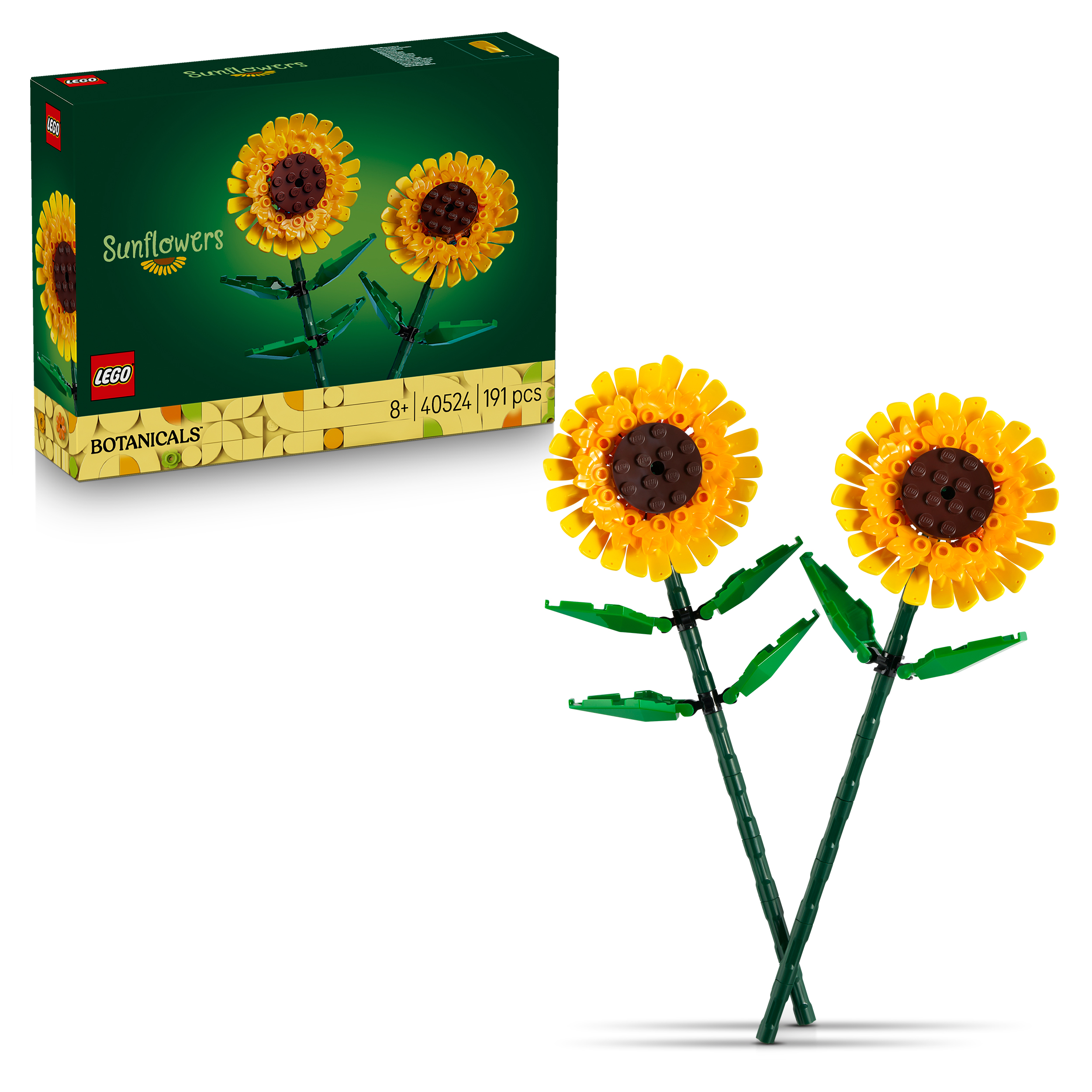 LEGO Botanicals 40524 Girasoli, Fiori Finti per Bambini 8+ Compatibile con Bouquet Fiori Artificiali, Regalo Ragazza o Ragazzo