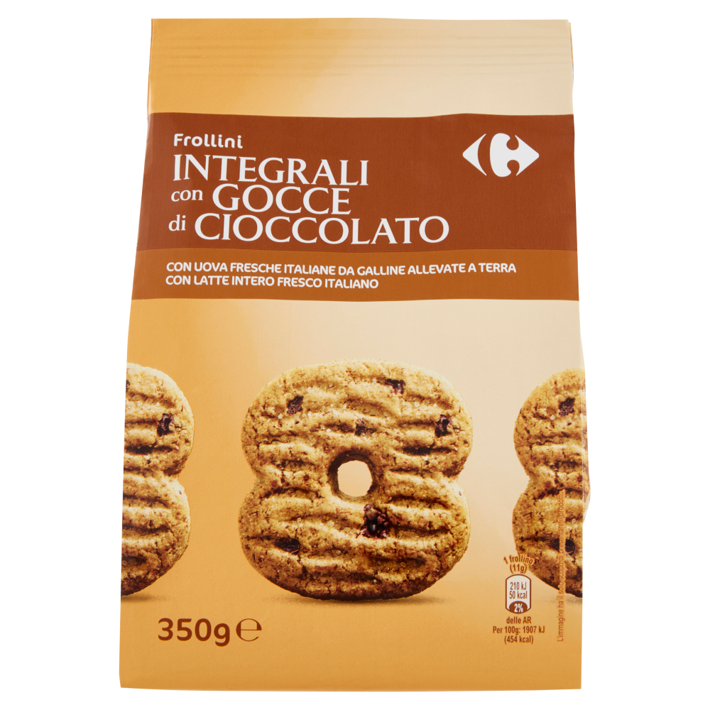 Carrefour Frollini Integrali con Gocce di Cioccolato 350 g