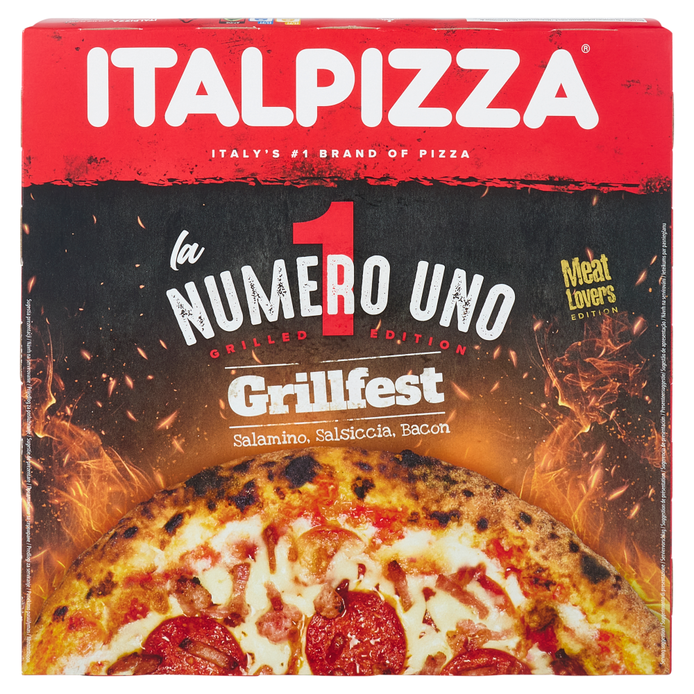 Italpizza la Numero Uno Grillfest Salamino, Salsiccia, Bacon Meat Lovers Edition 425 g