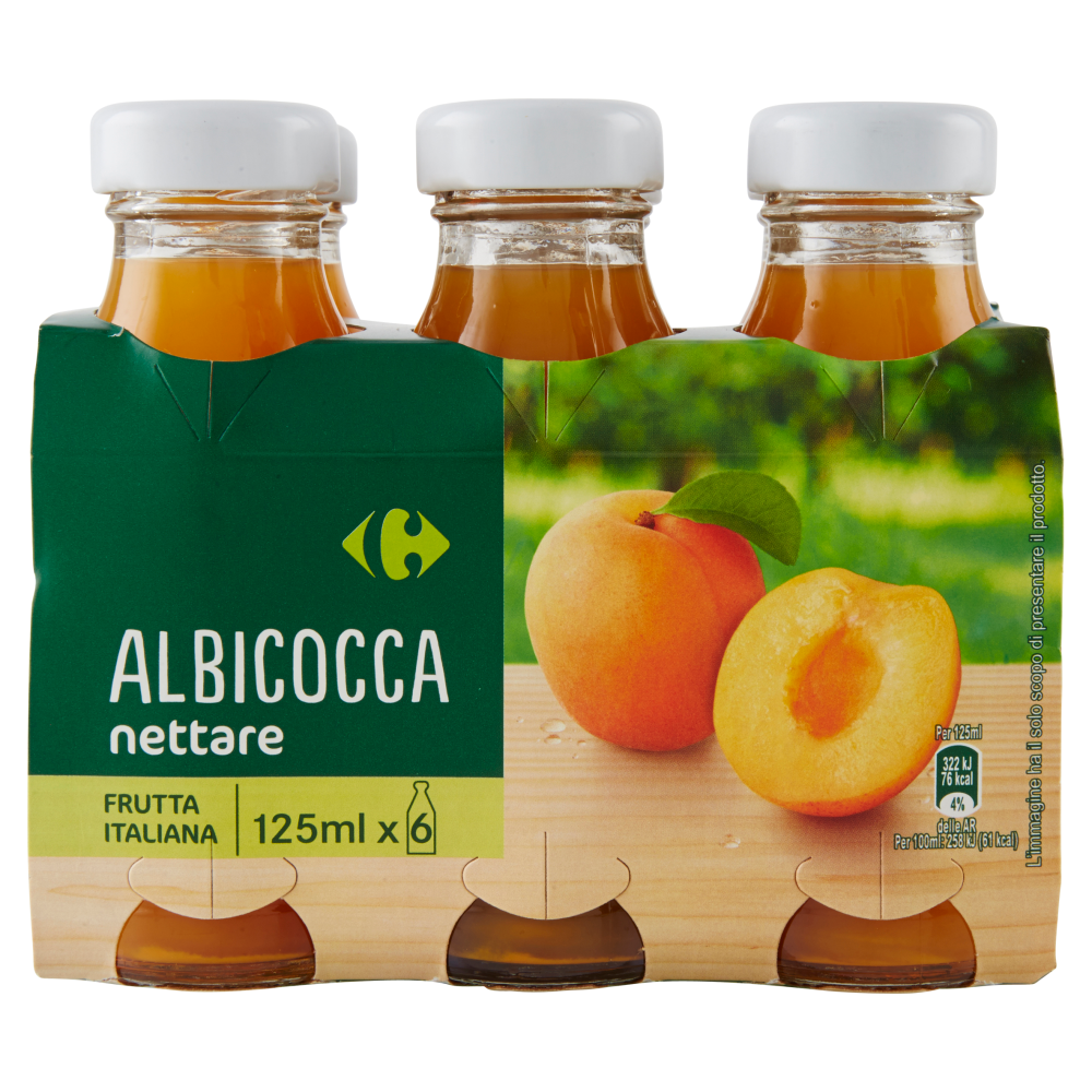 Carrefour Albicocca nettare 6 x 125 ml