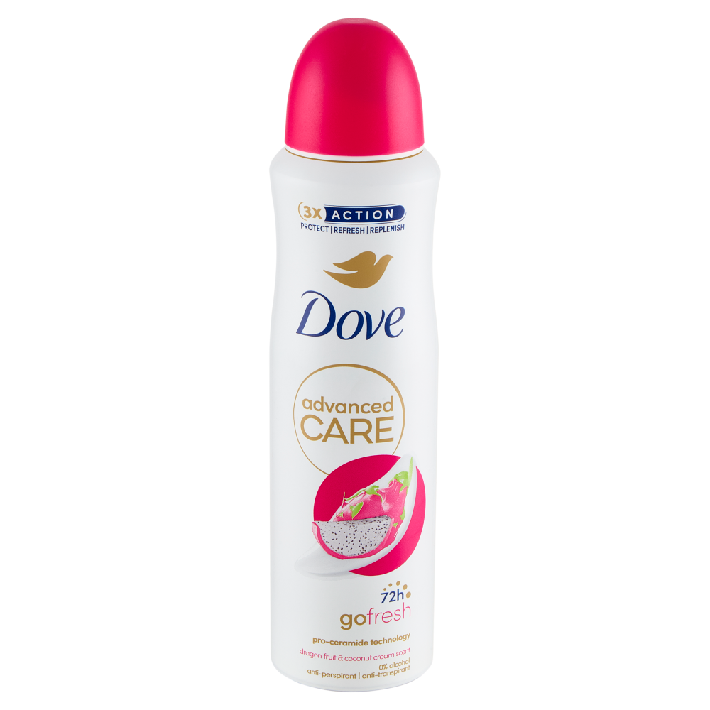 Dove advanced Care go fresh dragon fruit & coconut cream scent anti-perspirant 150 ml