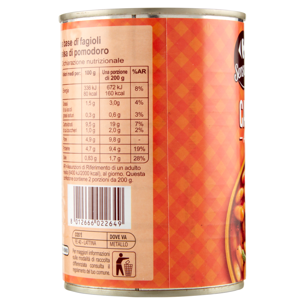 Carrefour Sensation Cannellini all'Uccelletto 400 g