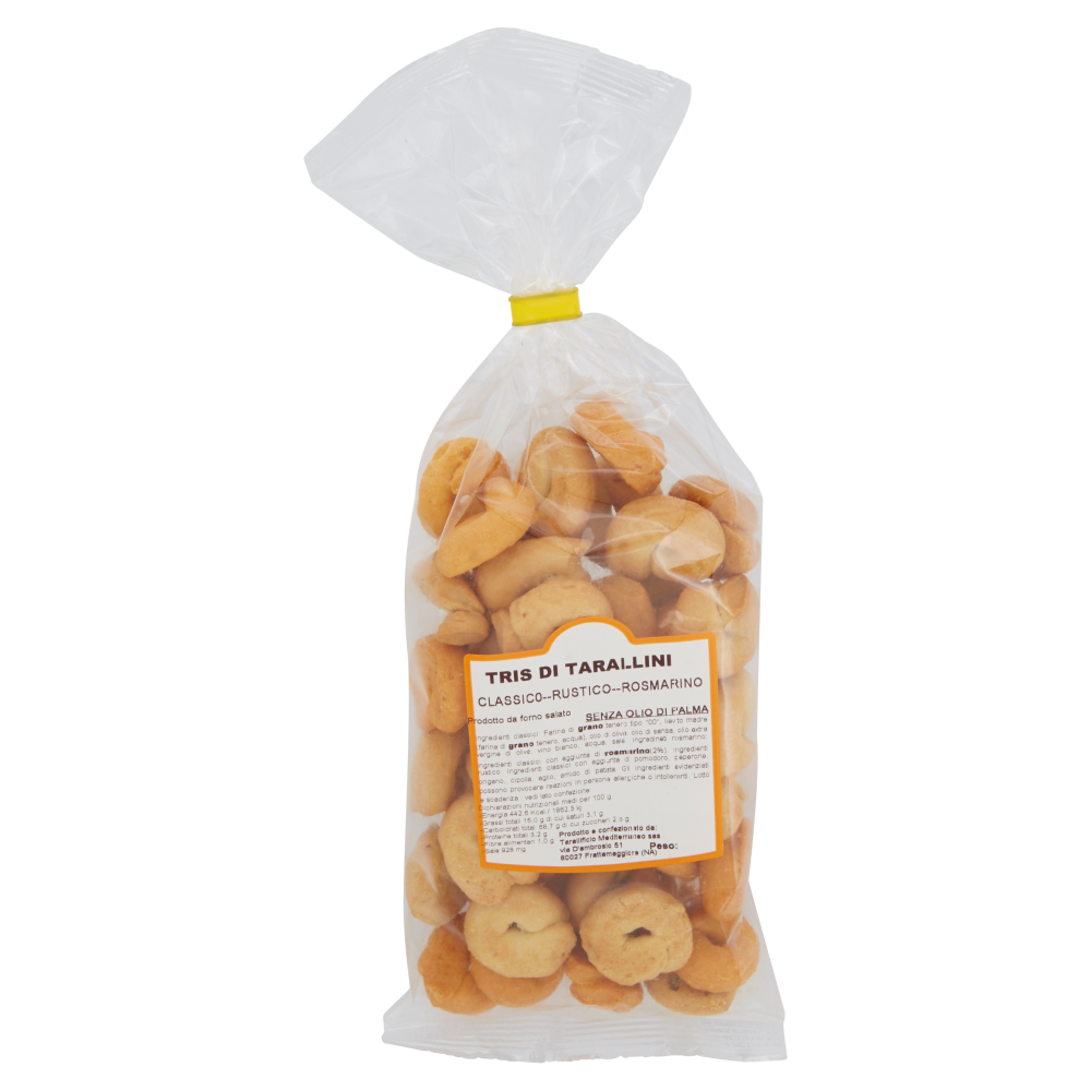 Tris di Tarallini Classico - Rustico - Rosmarino 200 g
