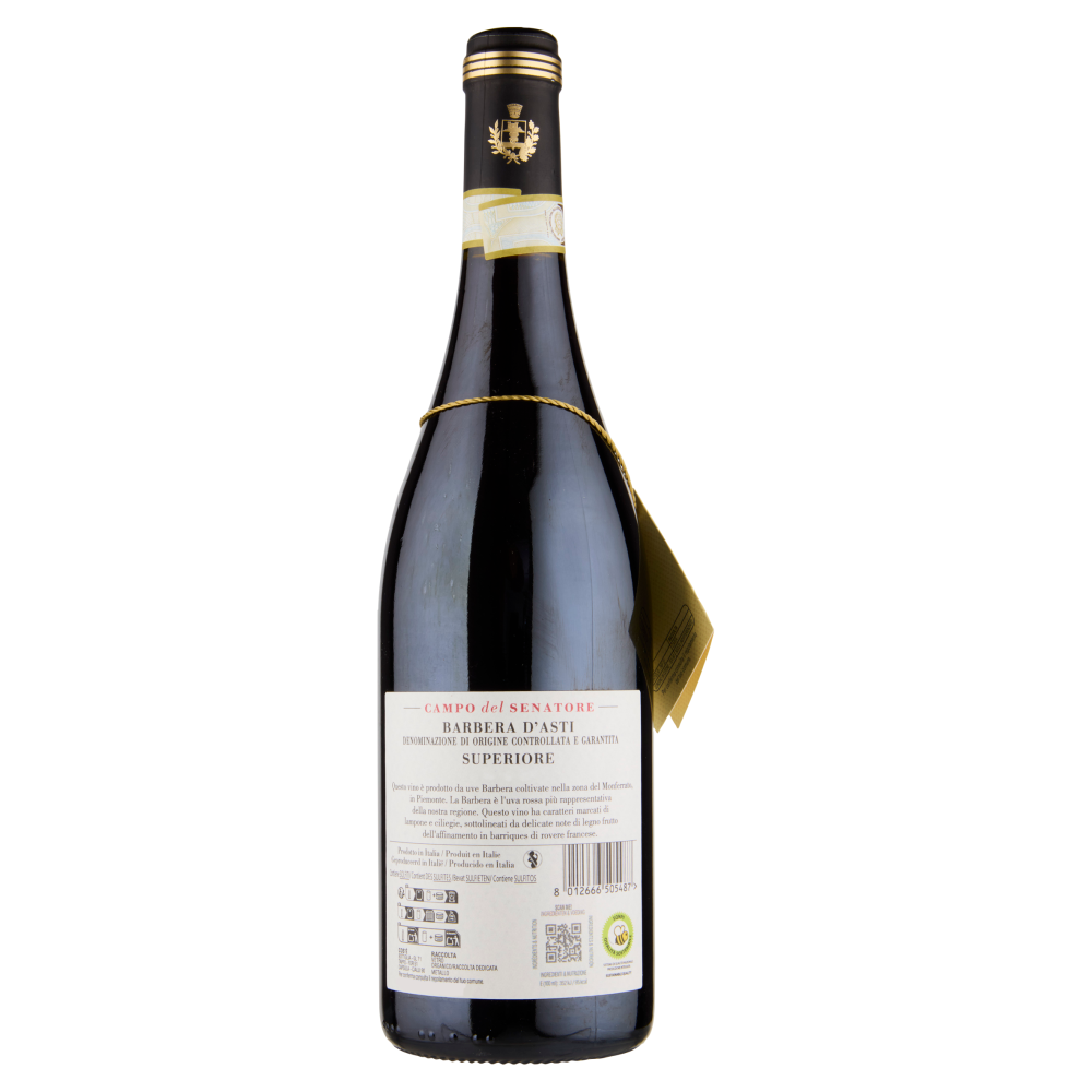 Terre d'Italia Campo del Senatore Barbera d'Asti DOCG Superiore 75 cl