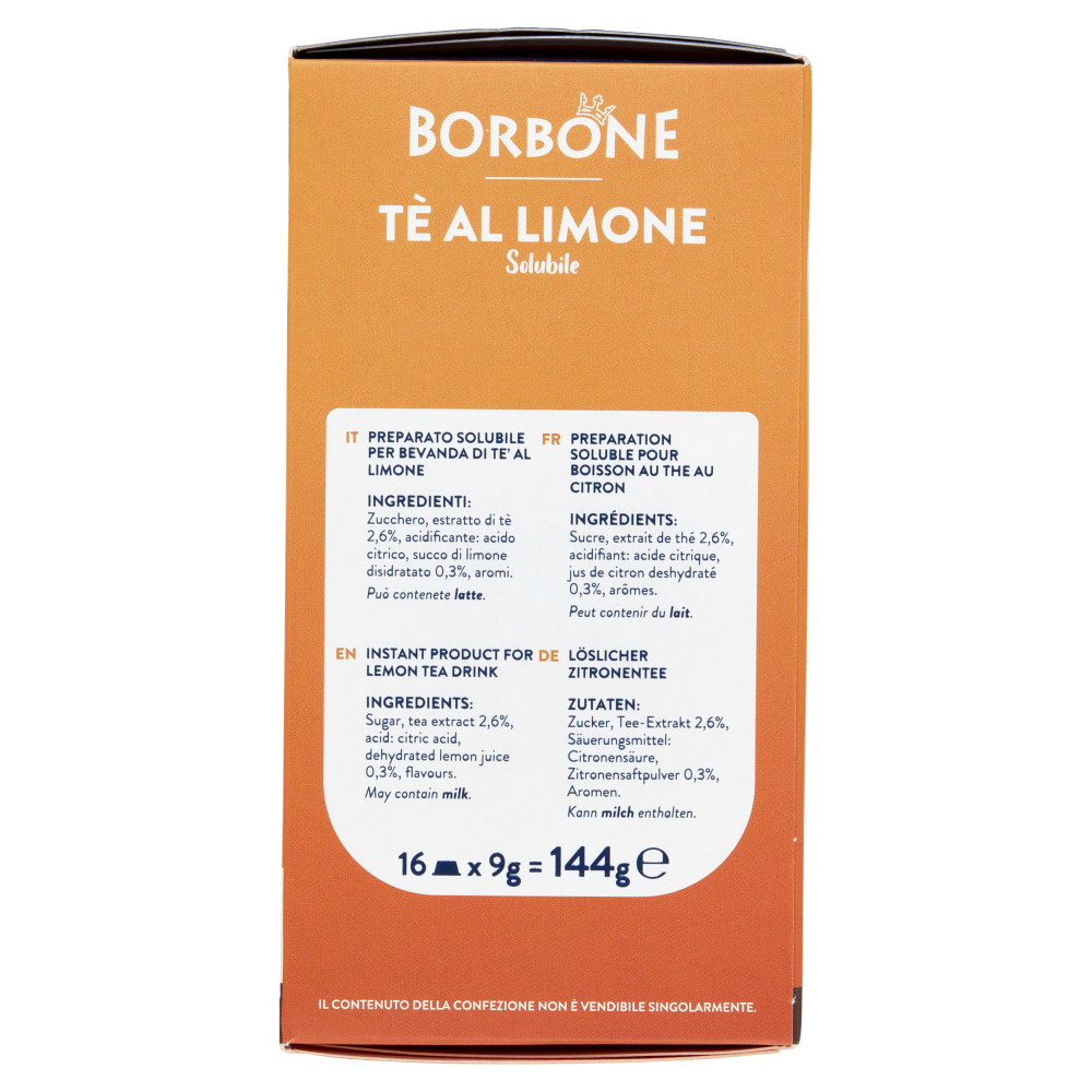 Borbone Tè al Limone Solubile Compatibile Lavazza* A Modo Mio* 16 Capsule 16 x 9 g