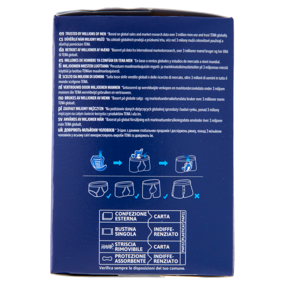 Tena Men Active Fit Absorbent Protector Level 1 12 pz