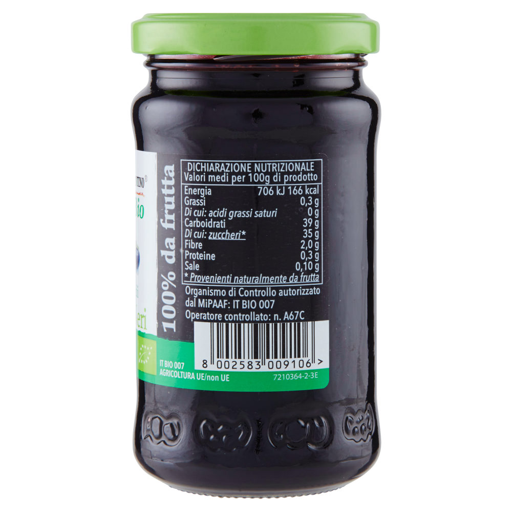 Le Conserve del Trentino Bio composta di Mirtilli Neri 250 g