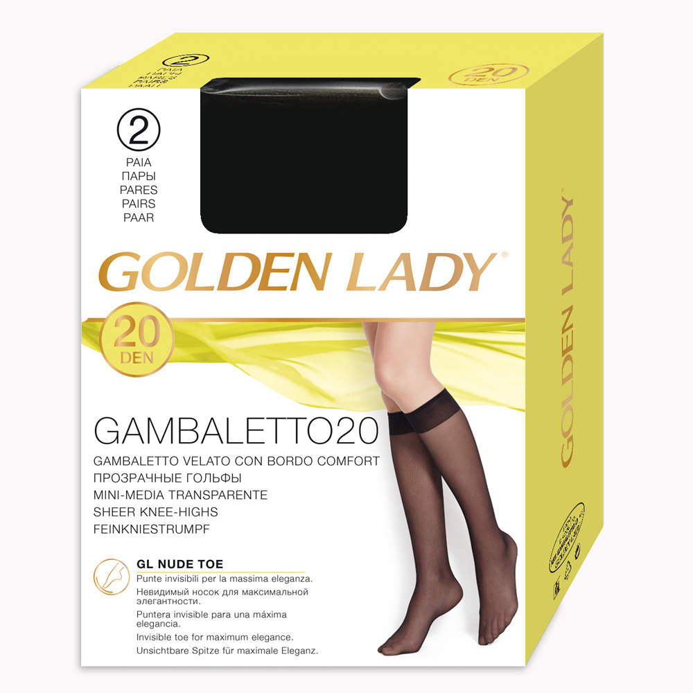Golden Lady Gambaletto velato 20 Den castoro 2 paia