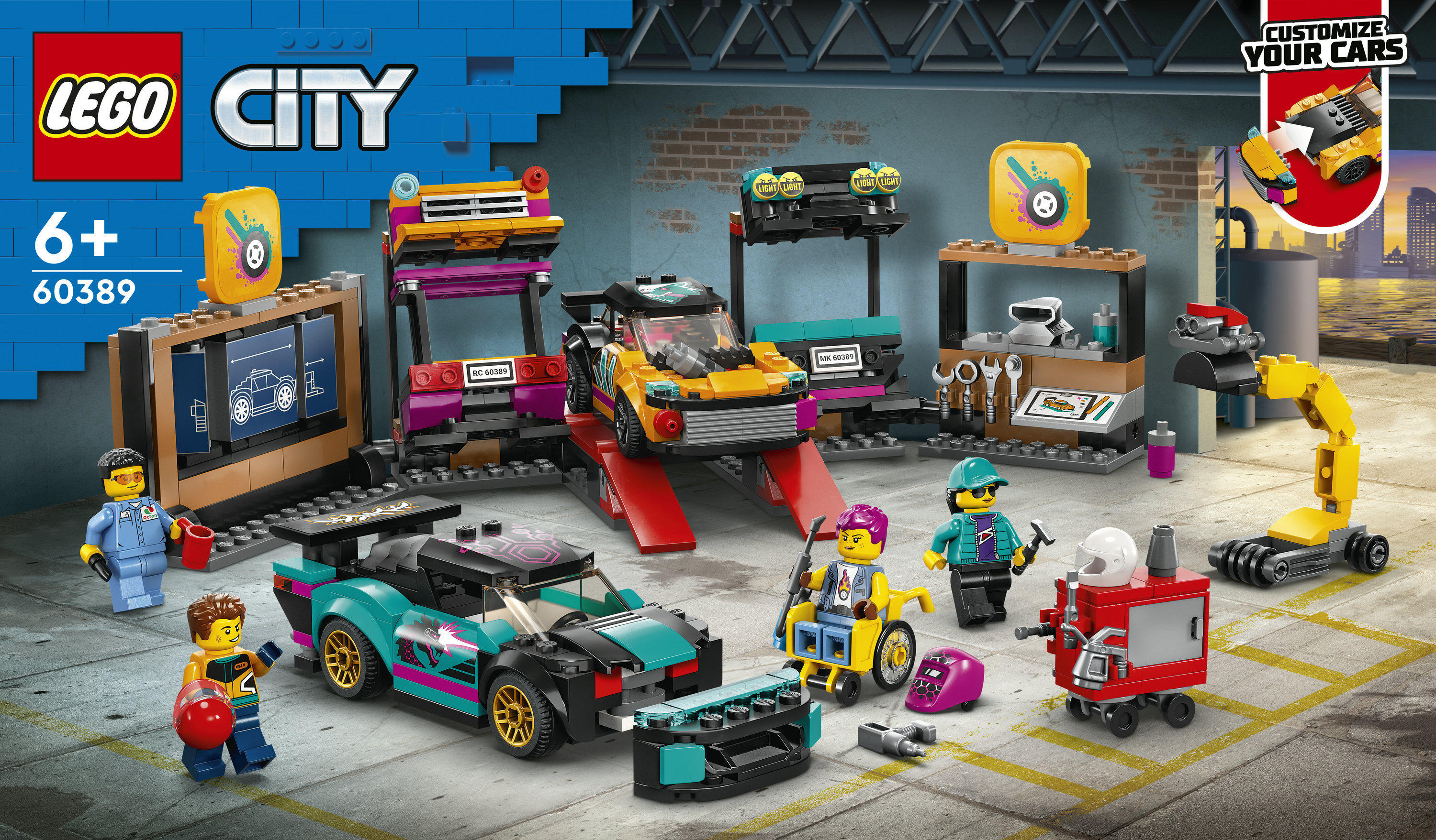 LEGO City Garage auto personalizzato