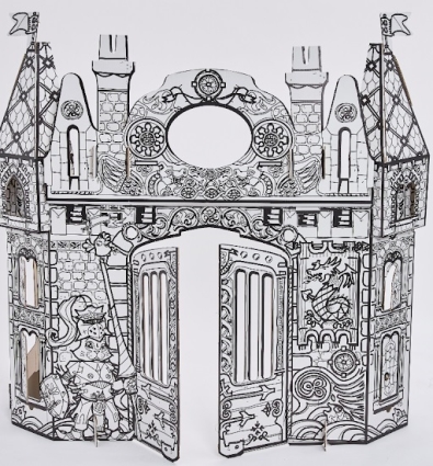 Carrefour Castello in cartone XXL da colorare