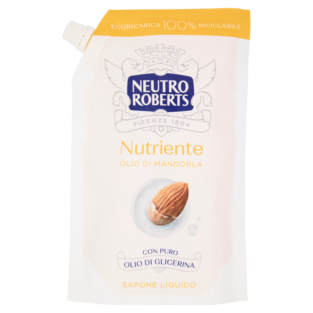 Neutro Roberts Nutriente Olio di Mandorla Sapone Liquido Ecoricarica 400 ml