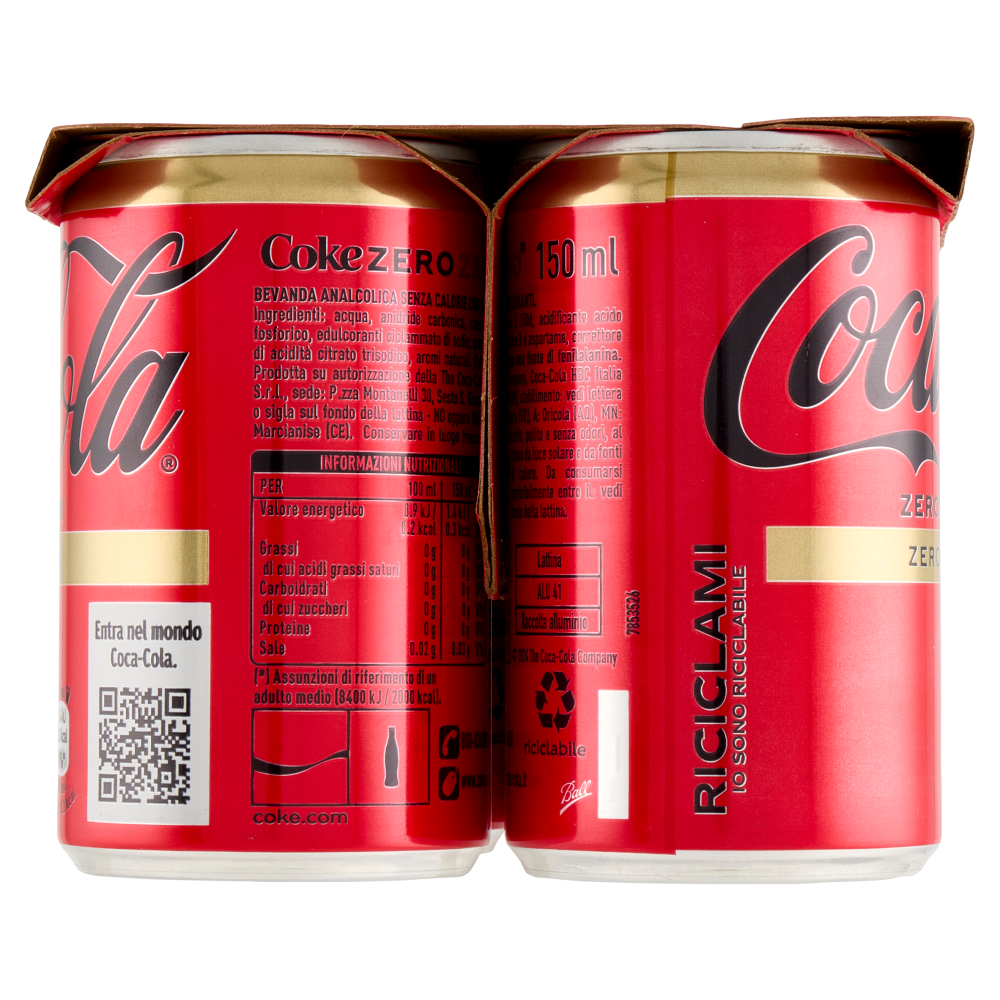 Coca-Cola Zero Caffeine Free Minican 6 x 150 ml