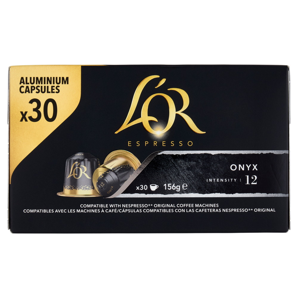 L'OR Onyx 12- 30 Capsule Caffè Compatibili con Macchine Nespresso*® Original 156g