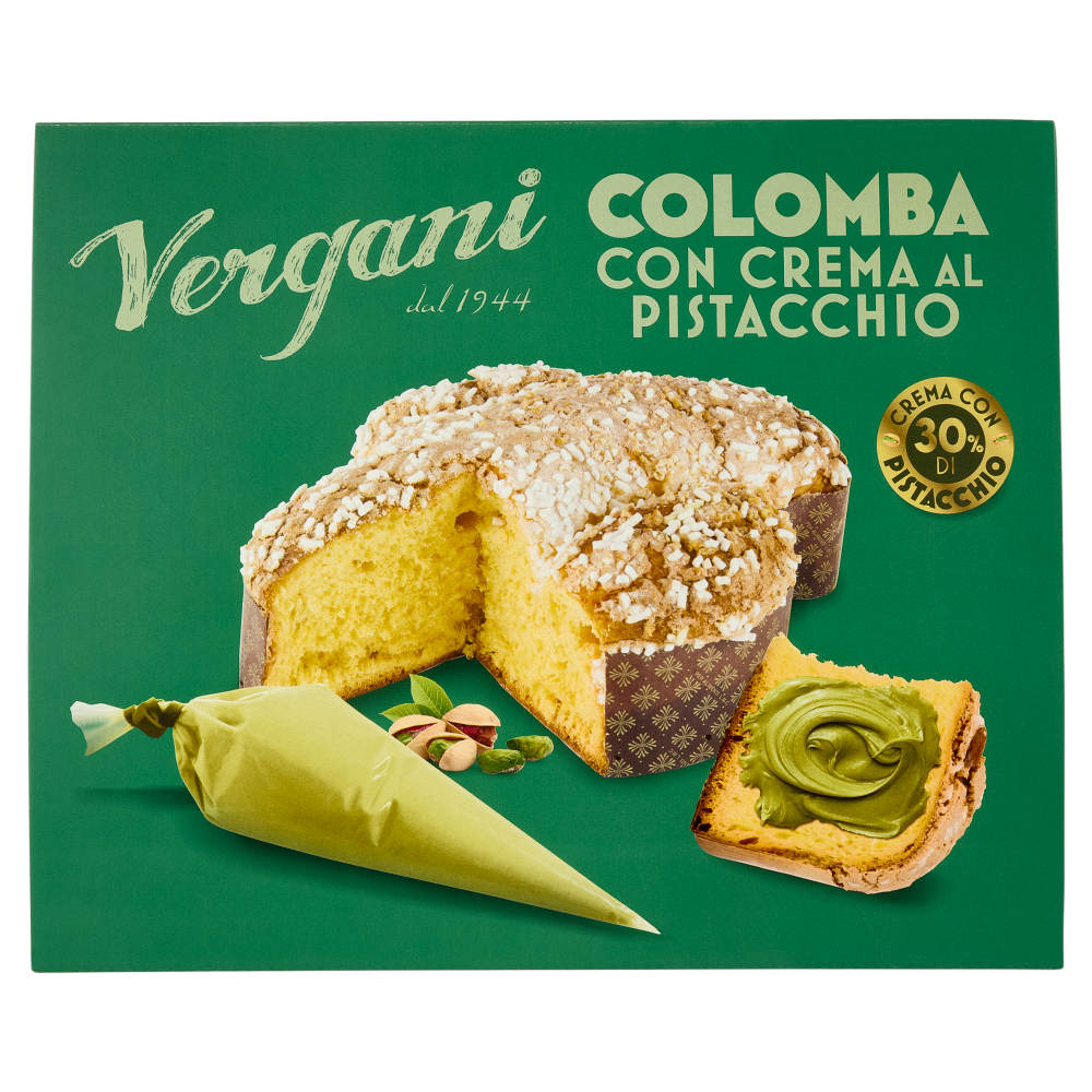 Vergani Colomba con Crema al Pistacchio 850 g