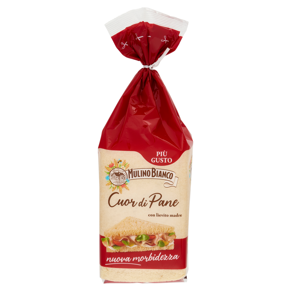Mulino Bianco Cuor di Pane Pane Bianco Ideale per Tramezzino Nuova Morbidezza 325g