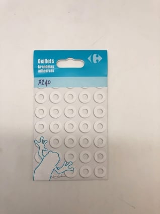 Carrefour 240 Anelli per rinforzo buchi fogli