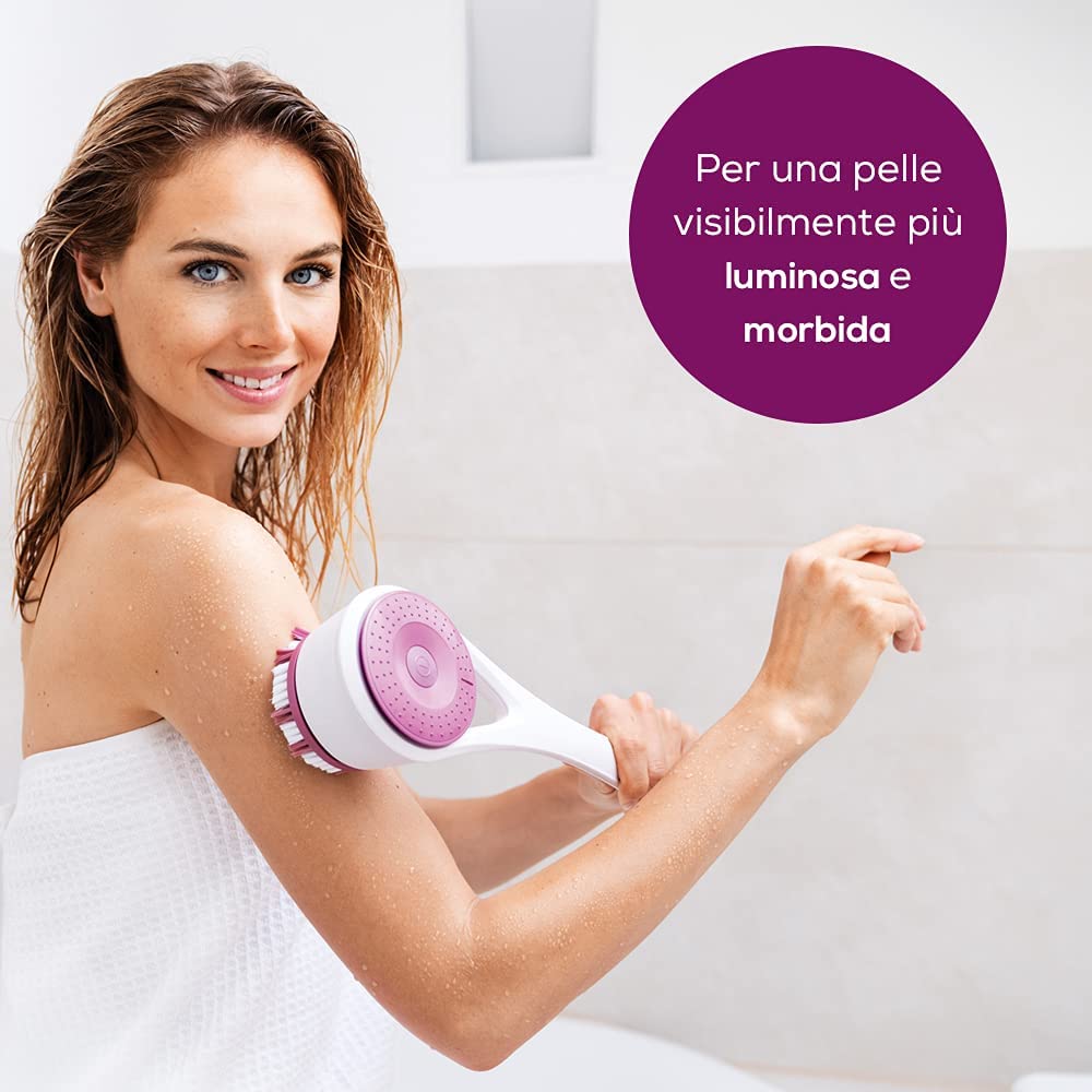 Beurer FC 25 Spazzola Corpo Rotante per Pulizia della Pelle, con 2 Accessori Spazzola