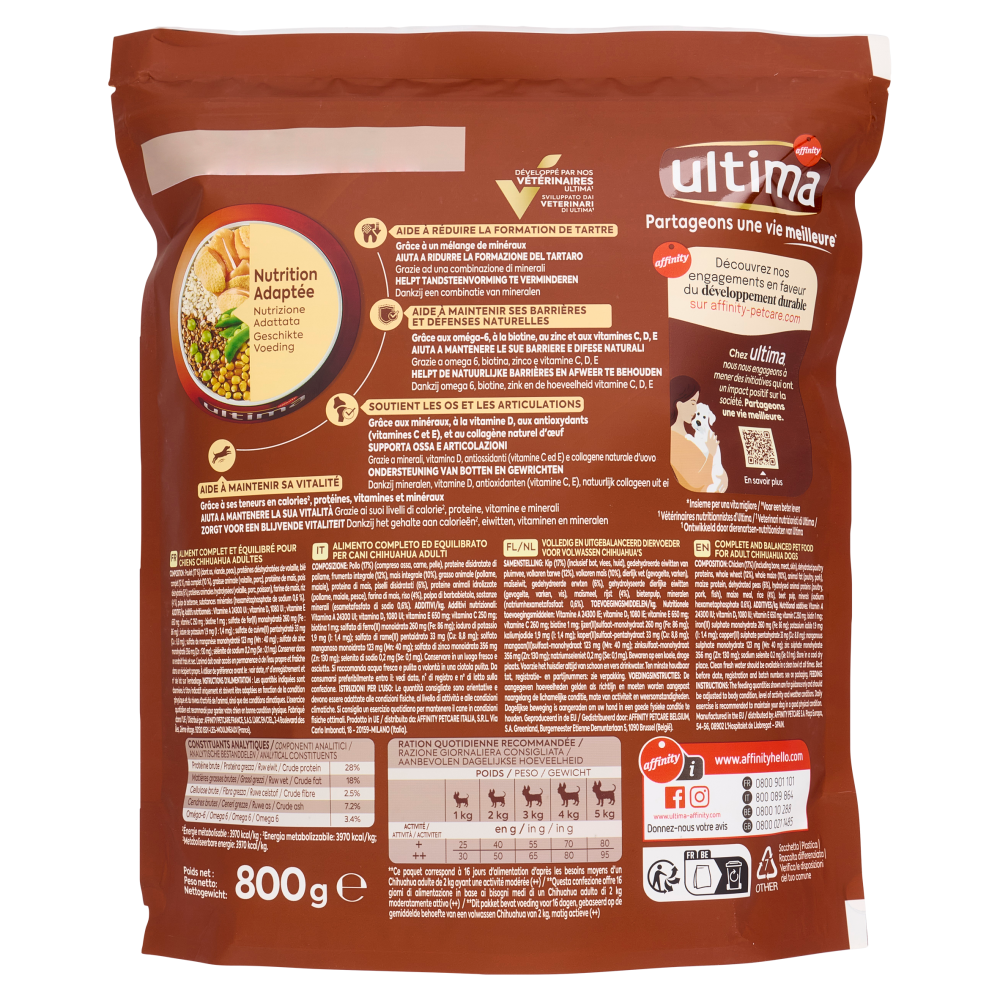 ultima Dog Chihuahua con Pollo 800 g