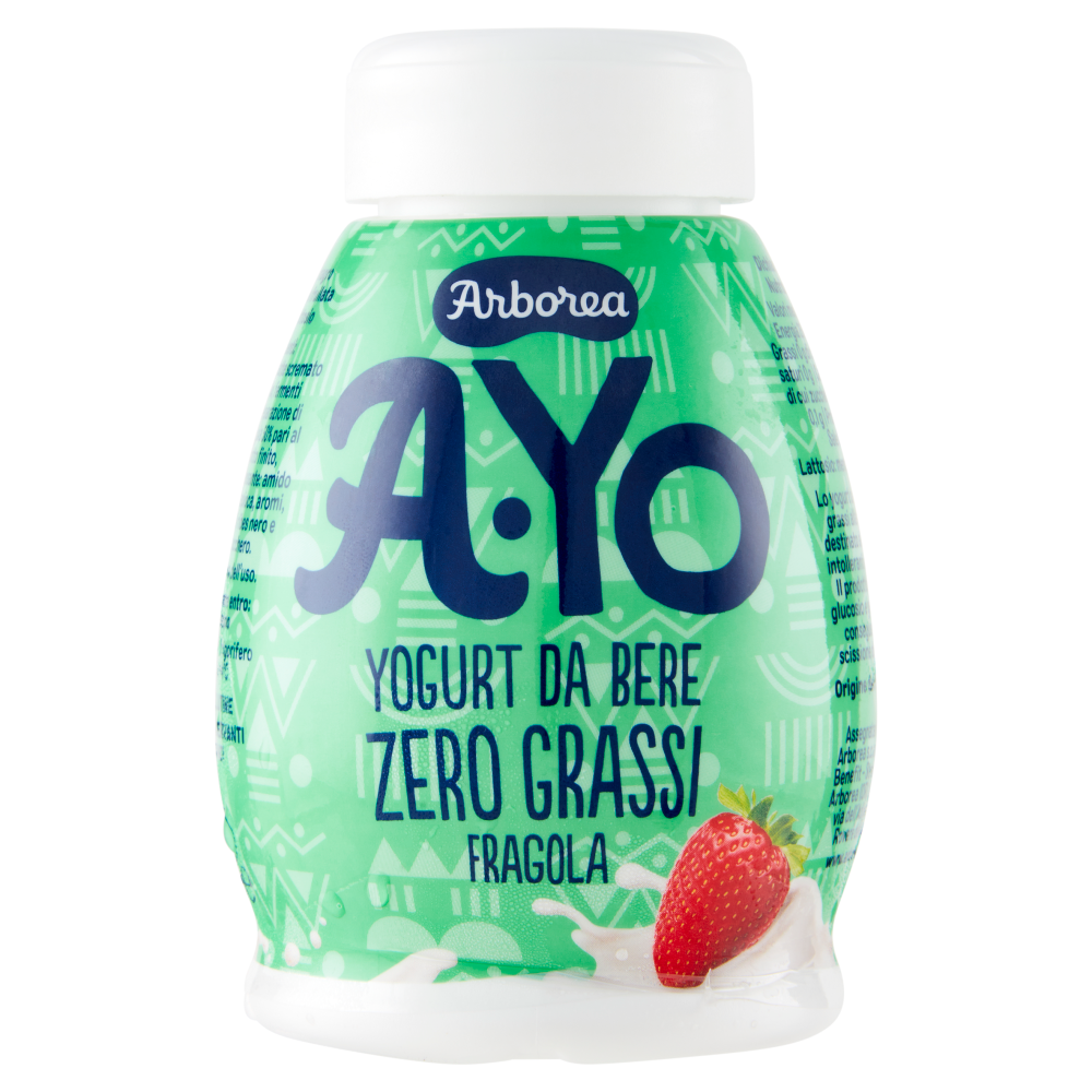Arborea A-Yo Yogurt da Bere Zero Grassi Fragola 200 g