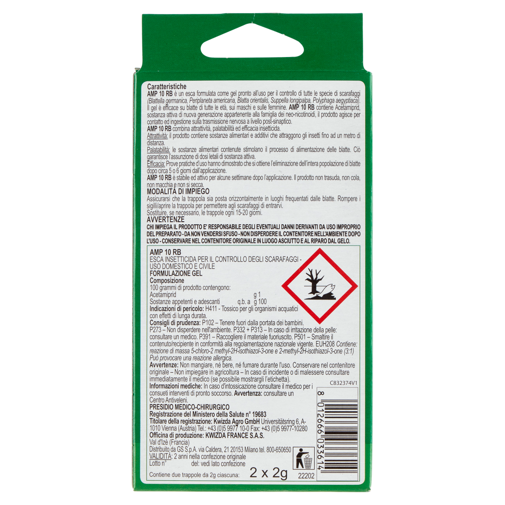 Carrefour Expert Esca Insetticida Scarafaggi AMP 10 RB 2 x 2 g