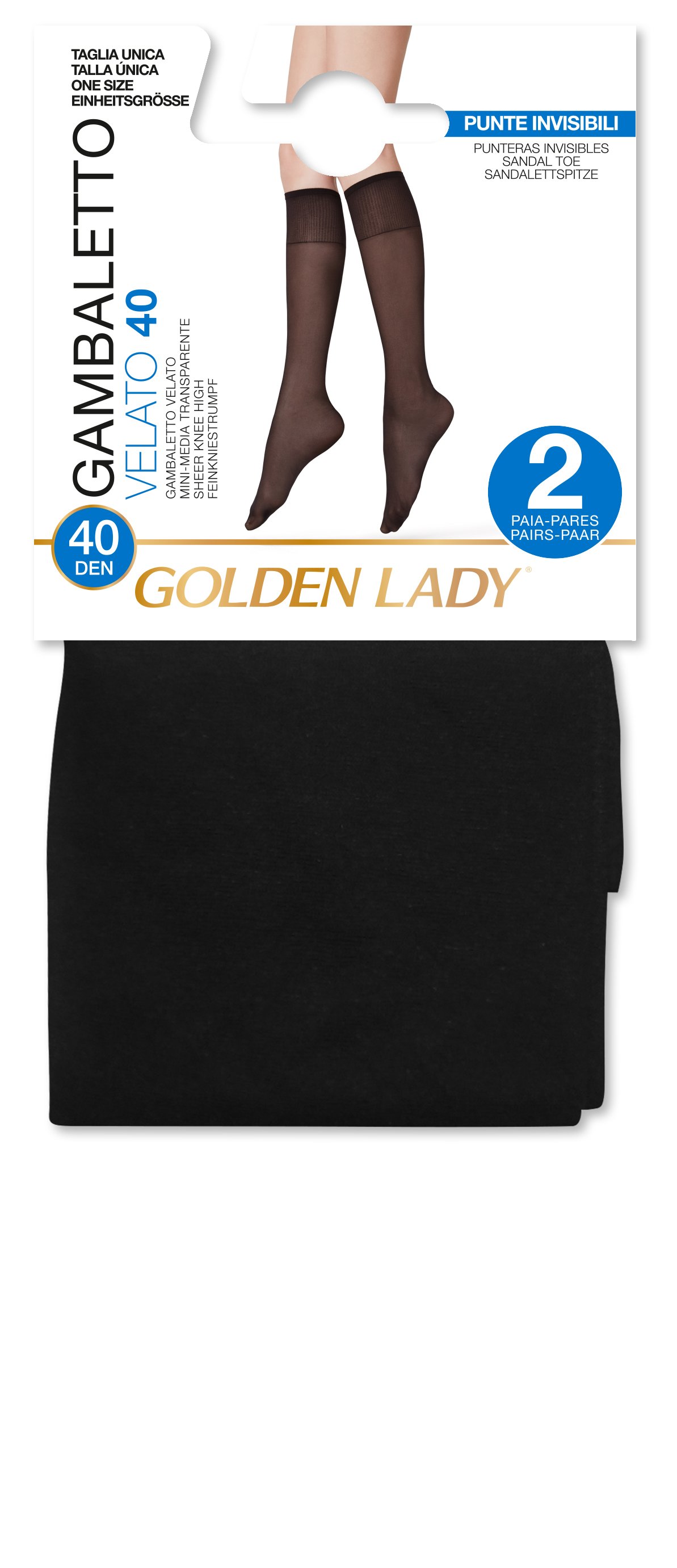 Golden Lady Gamb.Velato 40 2Pz Nero