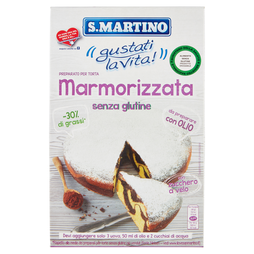 S.Martino gustati la vita! Preparato per Torta Marmorizzata senza glutine 445 g