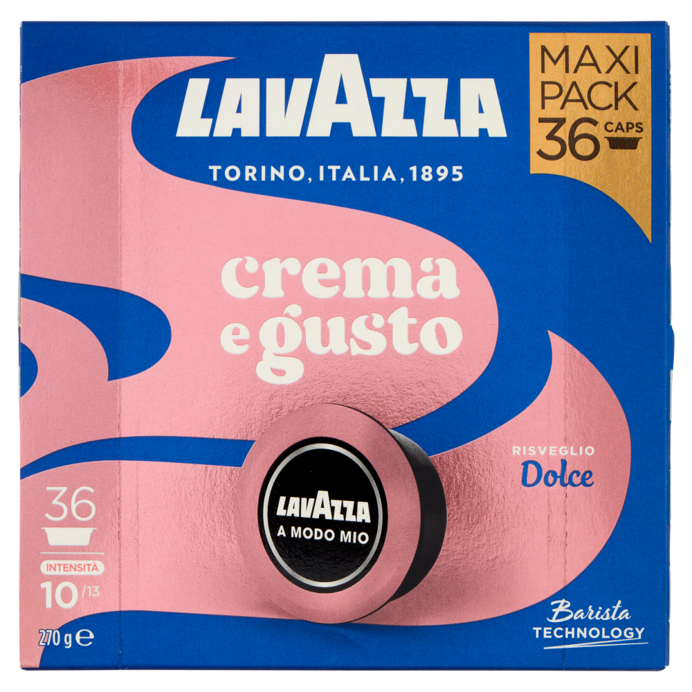 Lavazza A Modo Mio crema e gusto Dolce 36 Capsule 270 g