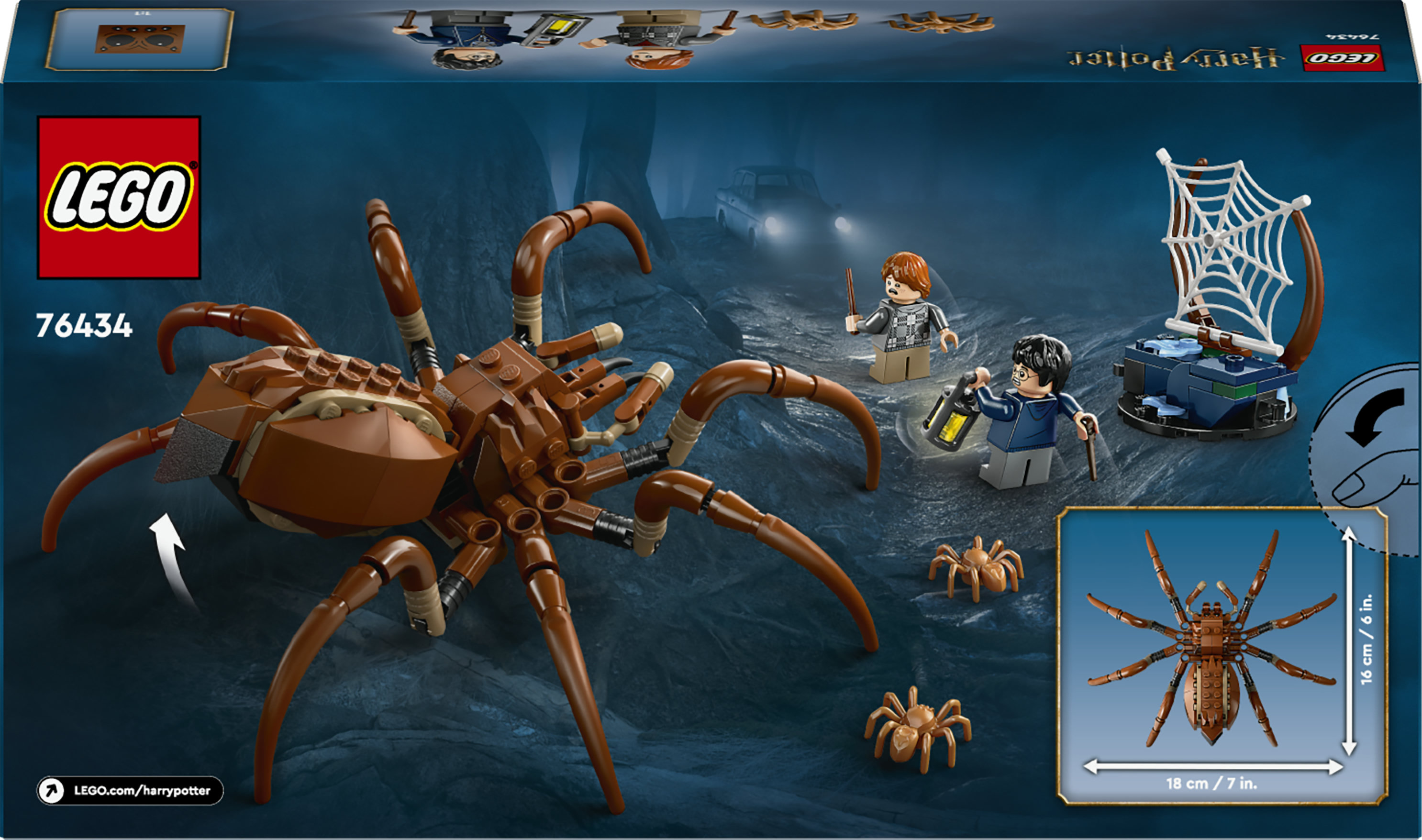 LEGO Harry Potter 76434 Aragog nella Foresta Proibita, Ragno Giocattolo con Parti Snodabili, Giochi di Magia per Bambini 7+