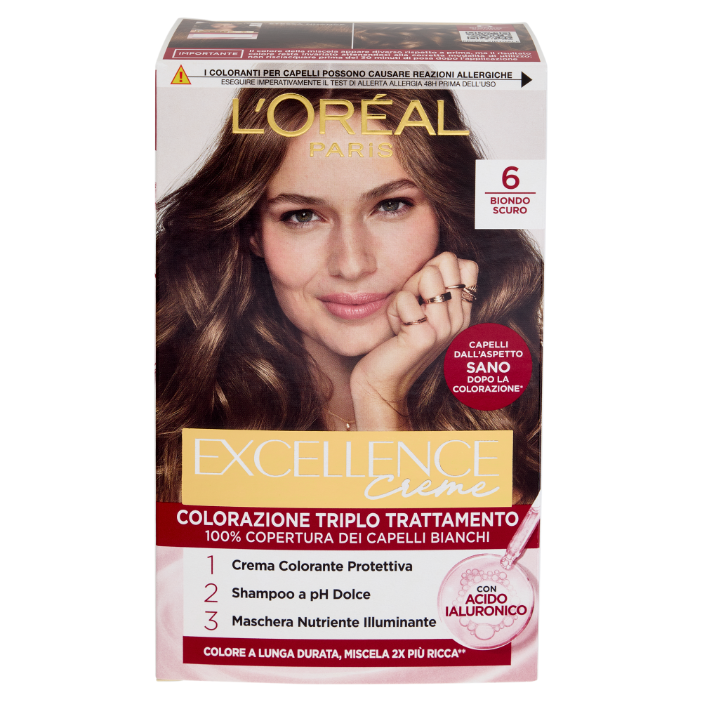L'Oréal Paris Excellence Creme Colorazione Triplo Trattamento 6 Biondo Scuro