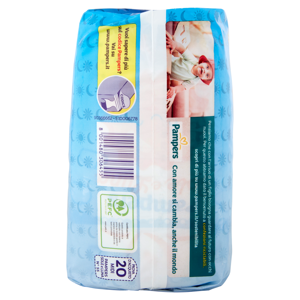 Pampers Sole e Luna 3 Midi 20 pz