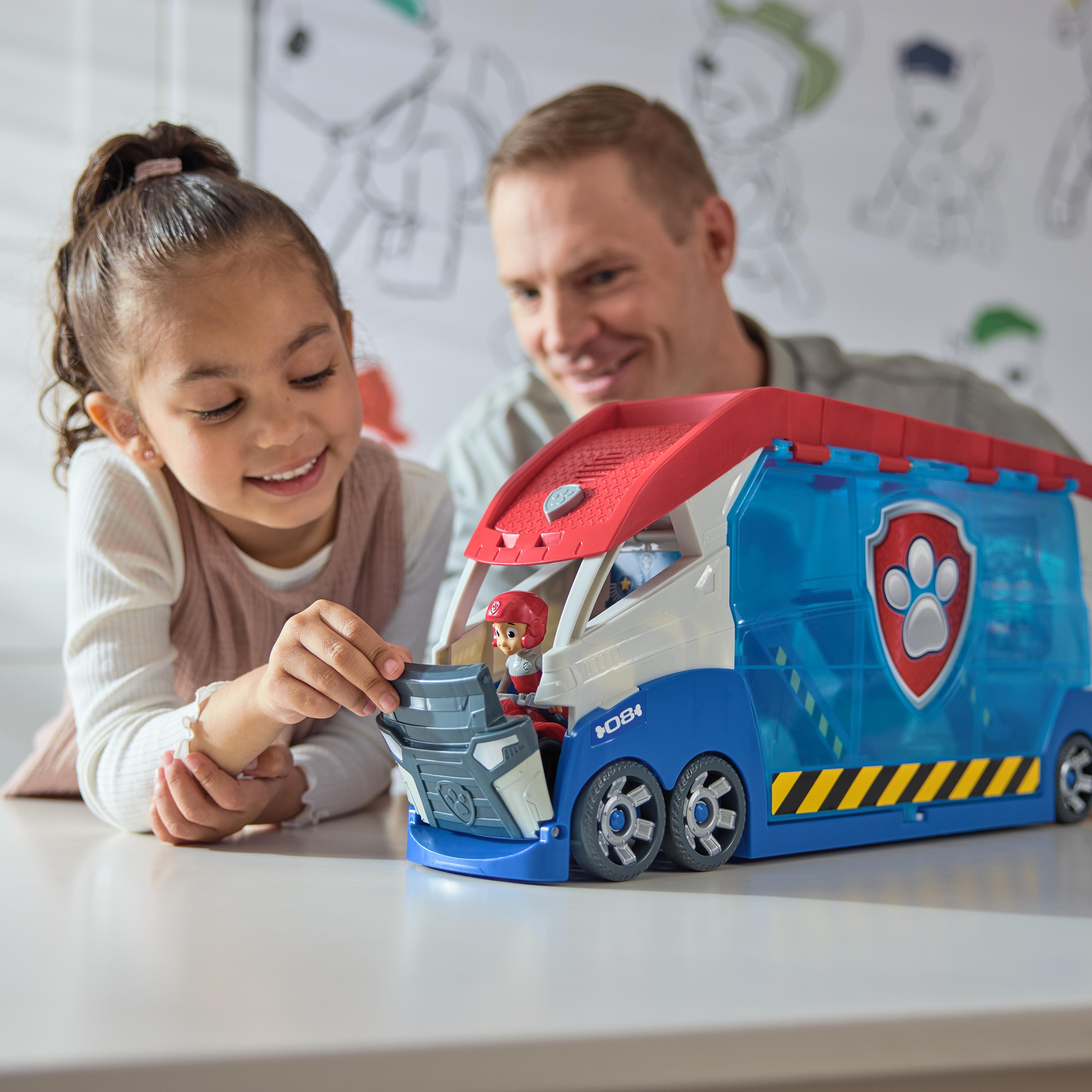 PAW Patrol , PAW Patroller trasformabile con lanciatore per veicoli, luci e suoni, personaggio di Ryder e quad giocattolo, Giocattoli per bambini e bambine da 3 anni in su