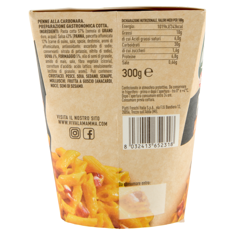Viva la Mamma & Go Penne alla Carbonara 300 g
