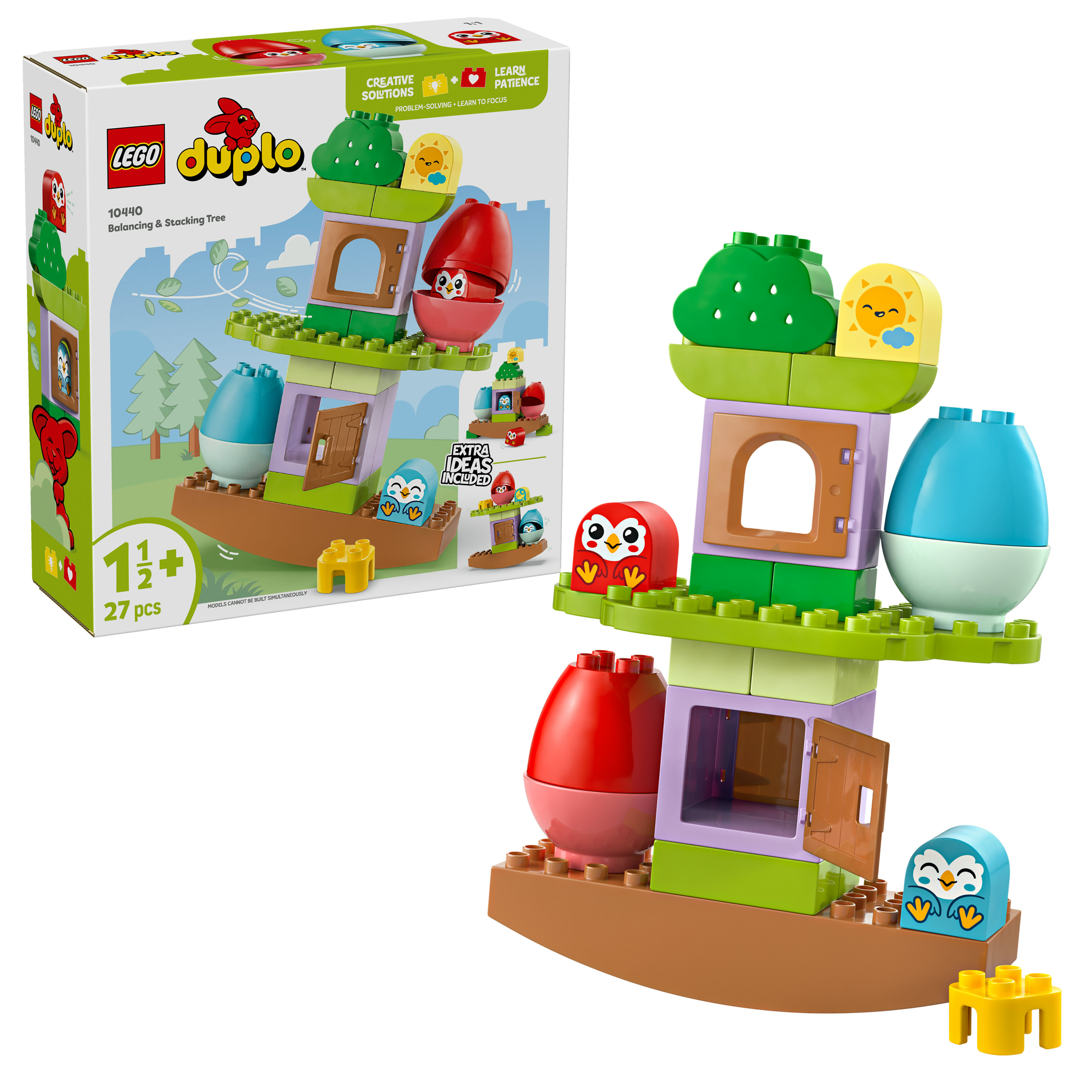 LEGO DUPLO 10440 L&rsquo;Albero dell&rsquo;Equilibrio, Casa Giocattolo con Elementi Impilabili, Giochi Didattici per Bambini da 18 Mesi