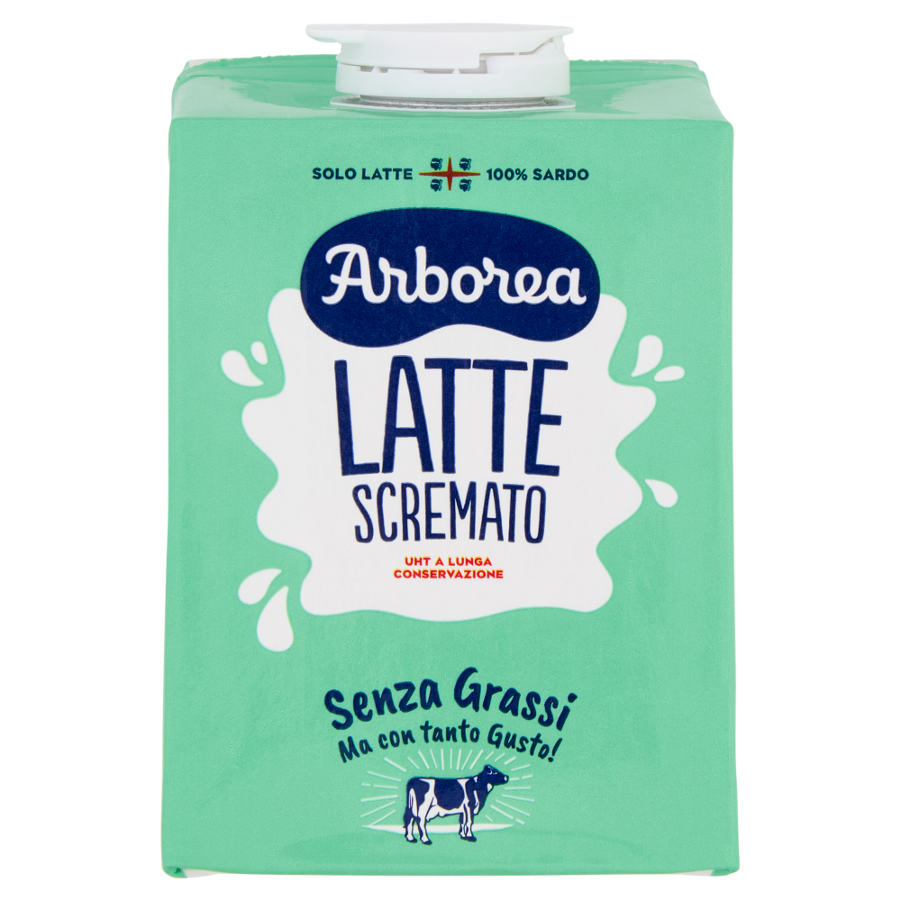 Arborea Latte Scremato UHT a Lunga Conservazione Senza Grassi 500 ml