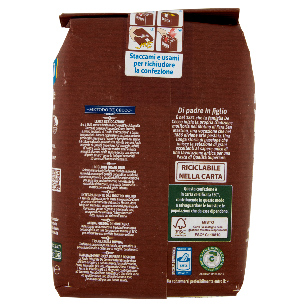 De Cecco Integrale Penne Rigate n° 41 500 g