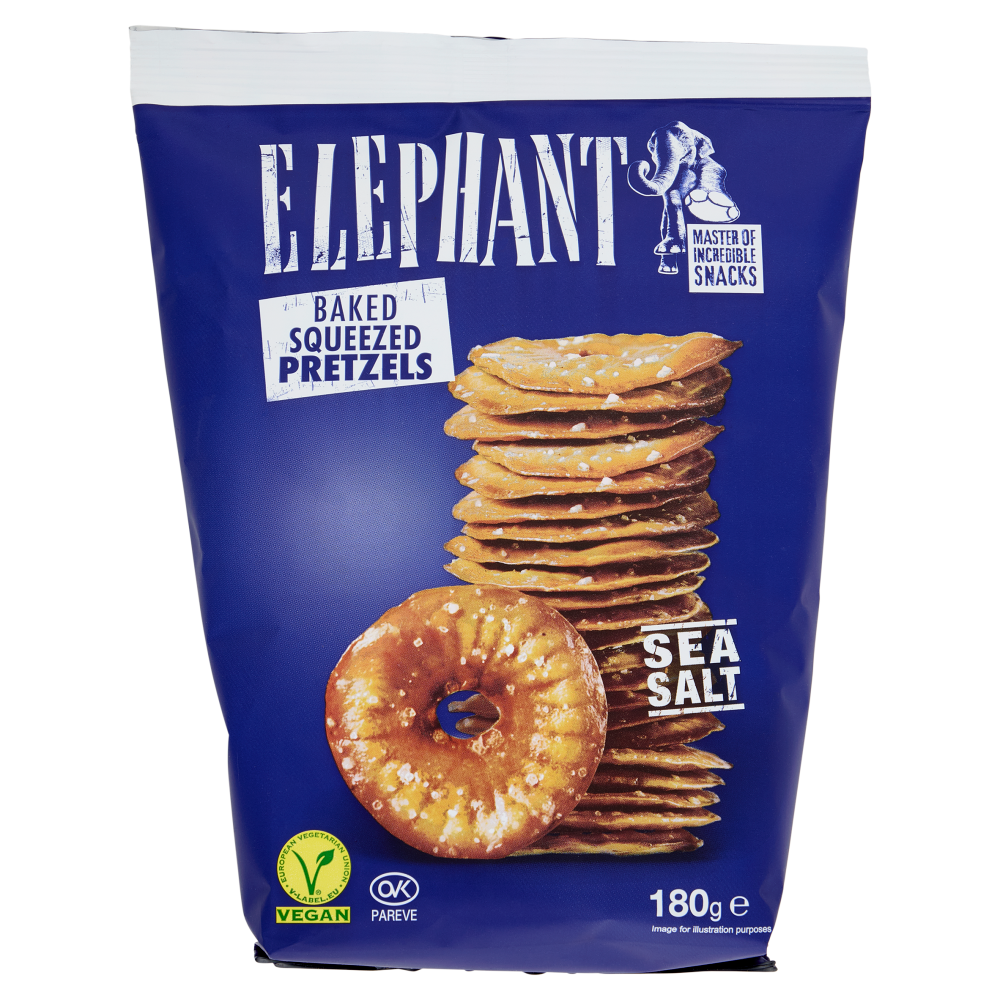 Elephant Baked Squeezed Pretzels Sea Salt 180 g