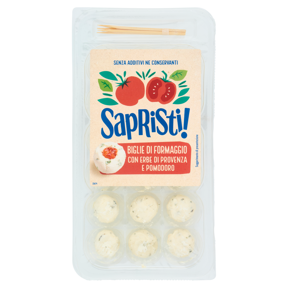 Sapristi! Biglie di Formaggio con Erbe di Provenza e Pomodoro 75 g