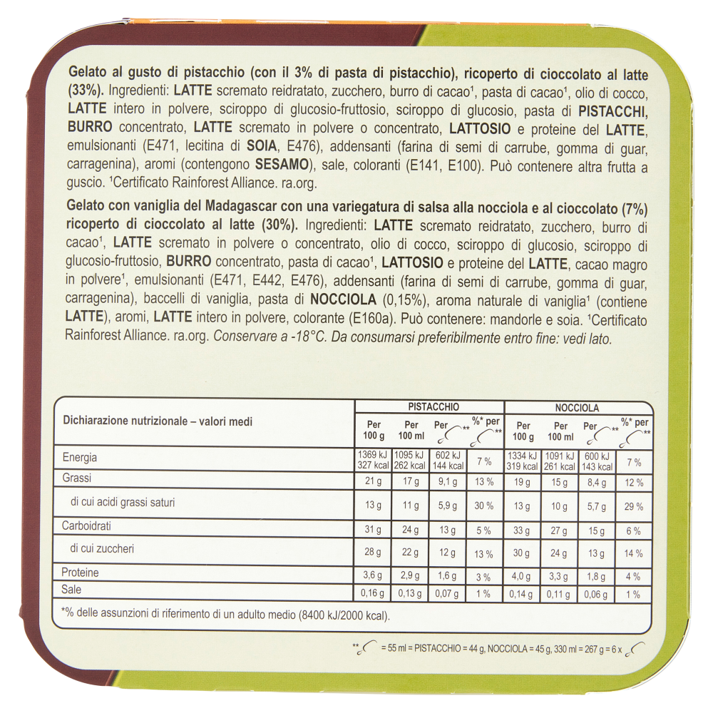 Magnum mini Pistacchio Nocciola 6 Gelati 267 g