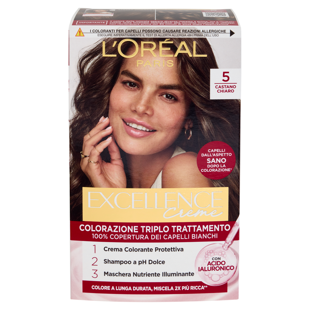 L'Oréal Paris Excellence Creme Colorazione Triplo Trattamento 5 Castano Chiaro