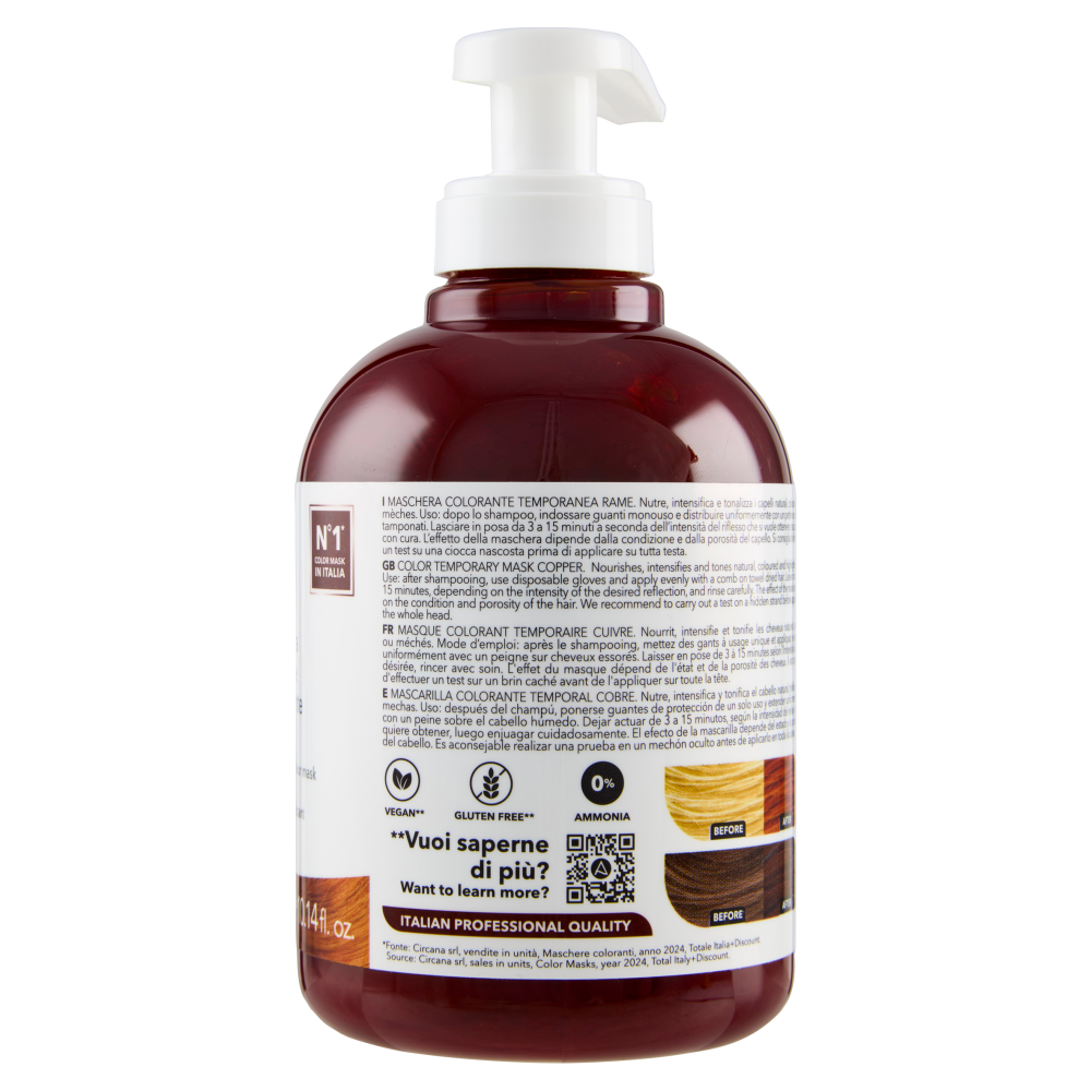 Alama Professional S.O.S. Color & Go Maschera nutriente e colorante Rame 300 ml