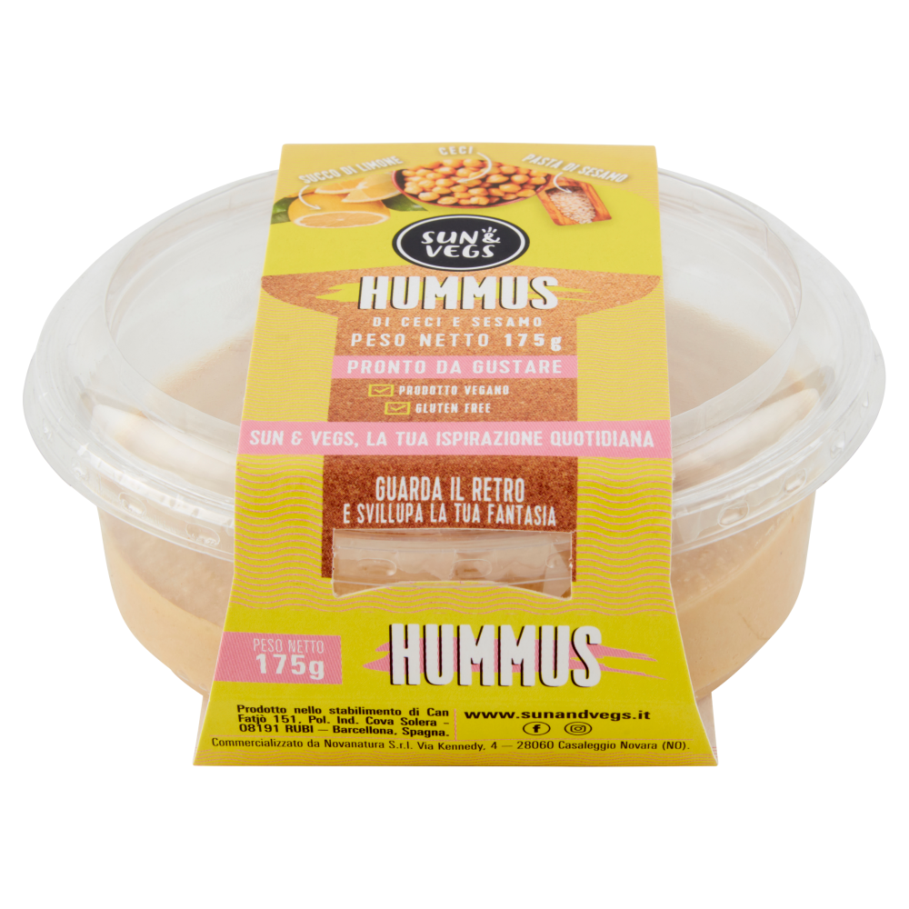 Sun & Vegs Hummus di Ceci e Sesamo 175 g