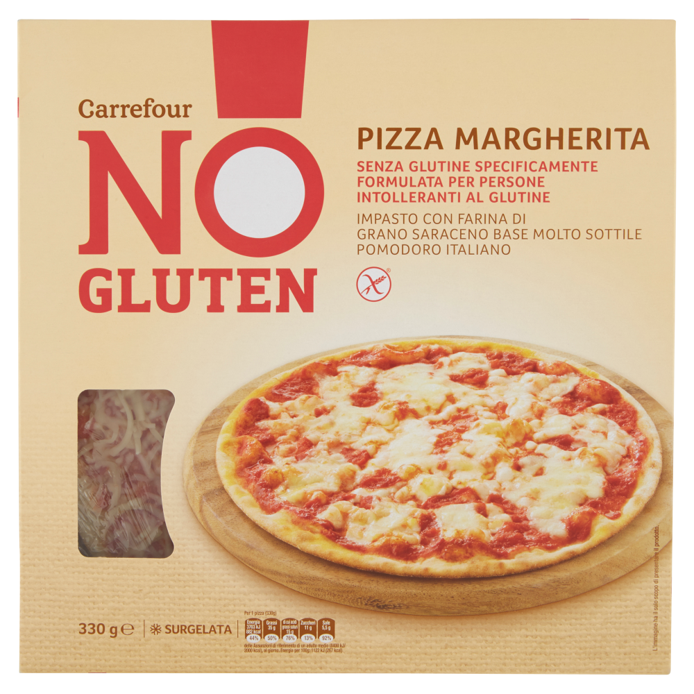 Carrefour No Gluten! Pizza Margherita Surgelata 330 g