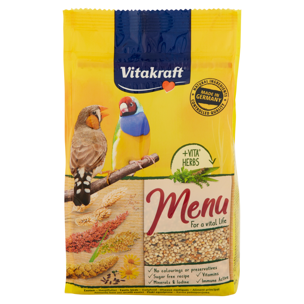 Vitakraft Menu Alimento base per uccelli esotici 500 g