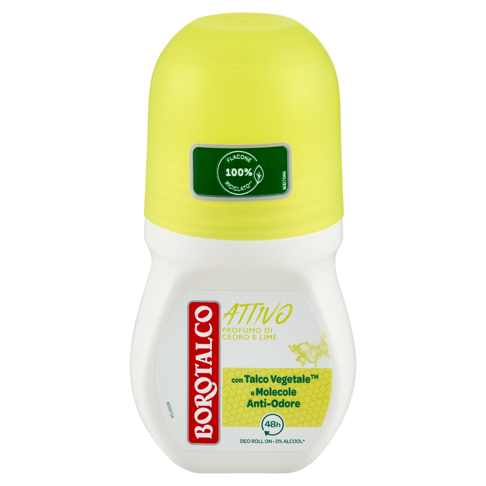 Borotalco Attivo Profumo di Cedro e Lime Deo Roll On 50 ml