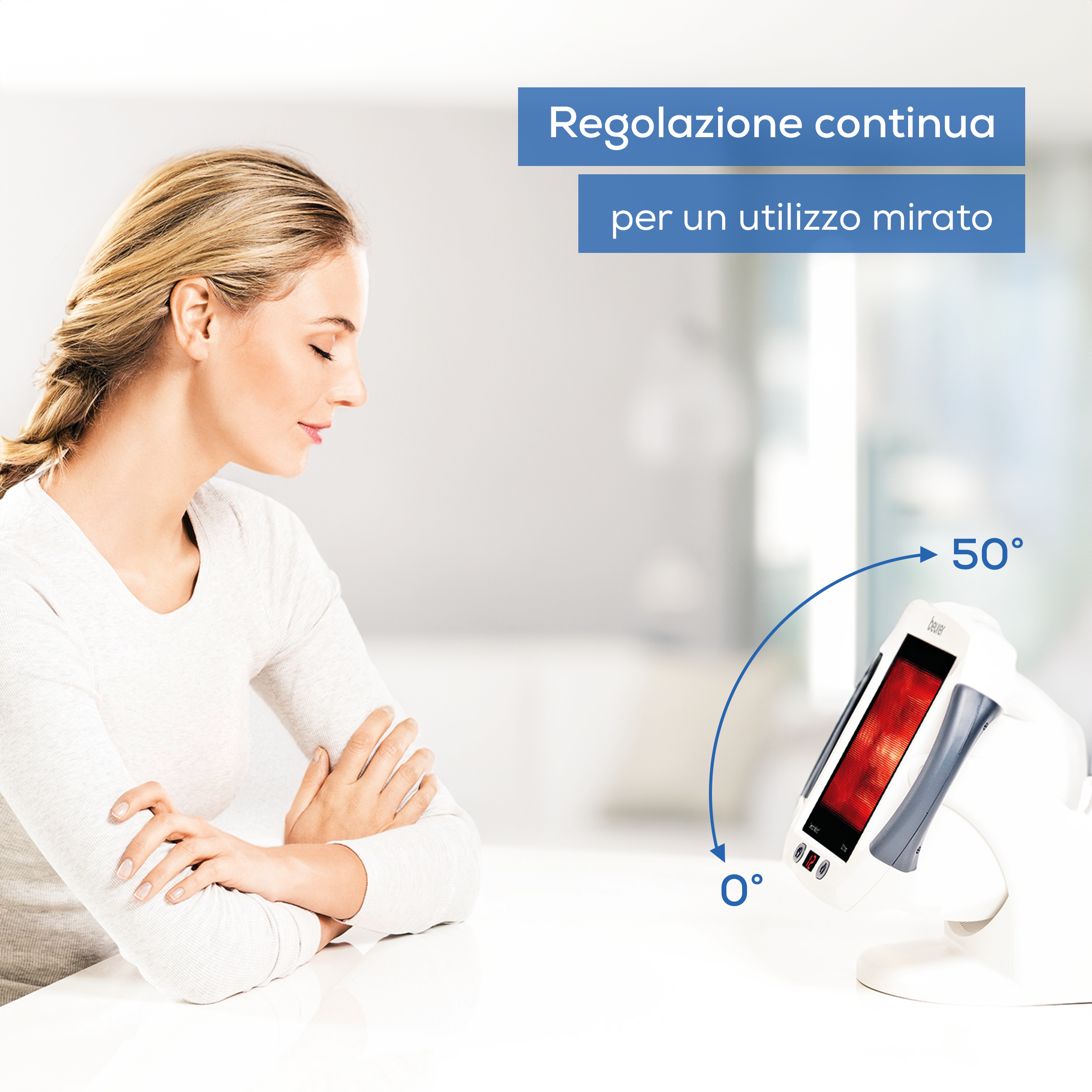 Beurer IL 50 - Lampada a Raggi Infrarossi efficace per il trattamento di Contratture Muscolari e Malanni di Stagione