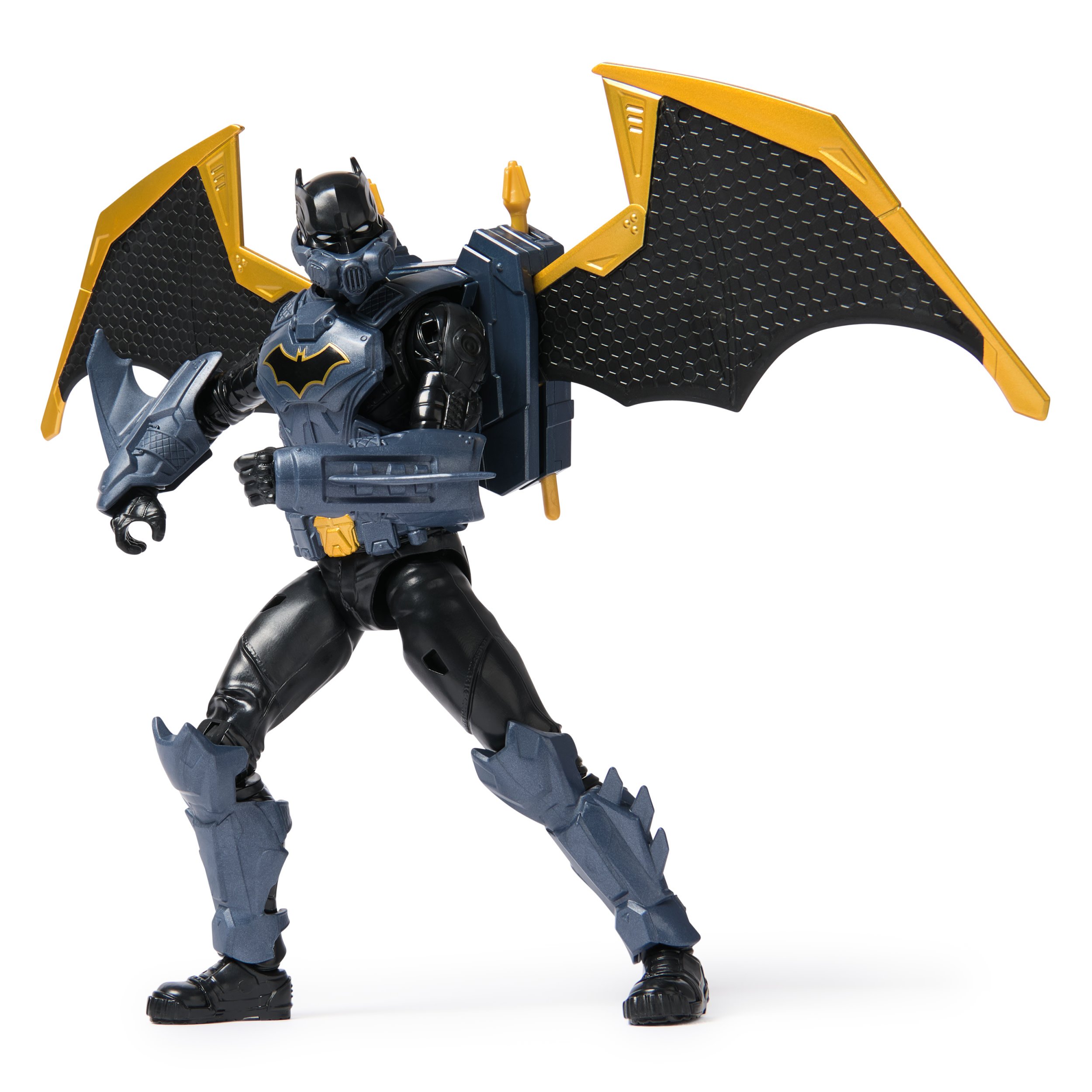 DC Comics , Action Figure Batman Adventures Night Sky, Alto 30 cm con Ali Espandibili, 17 Punti di Articolazione, 7 Accessori e Lancia Proiettili. Giocattoli per Bambini e Bambine, 3+ anni