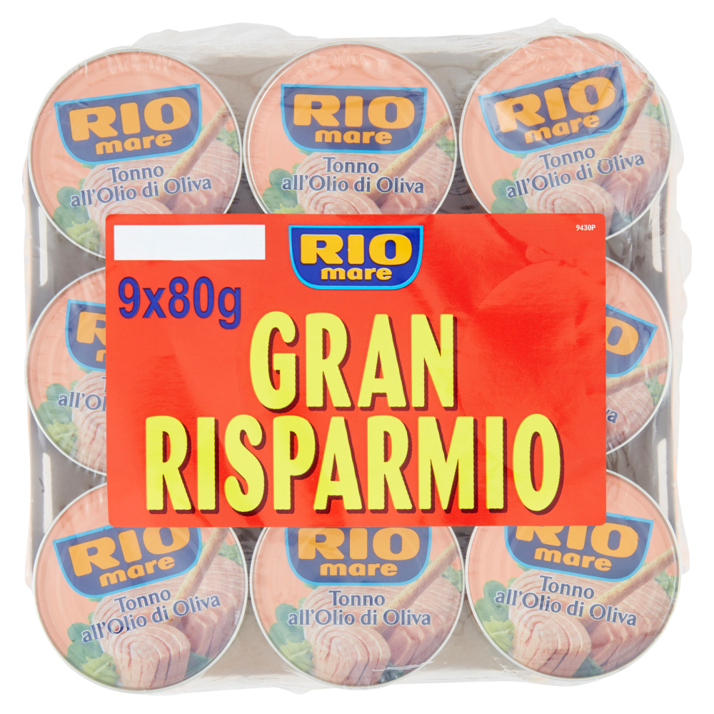 Rio Mare Tonno all'Olio di Oliva 9 x 80 g