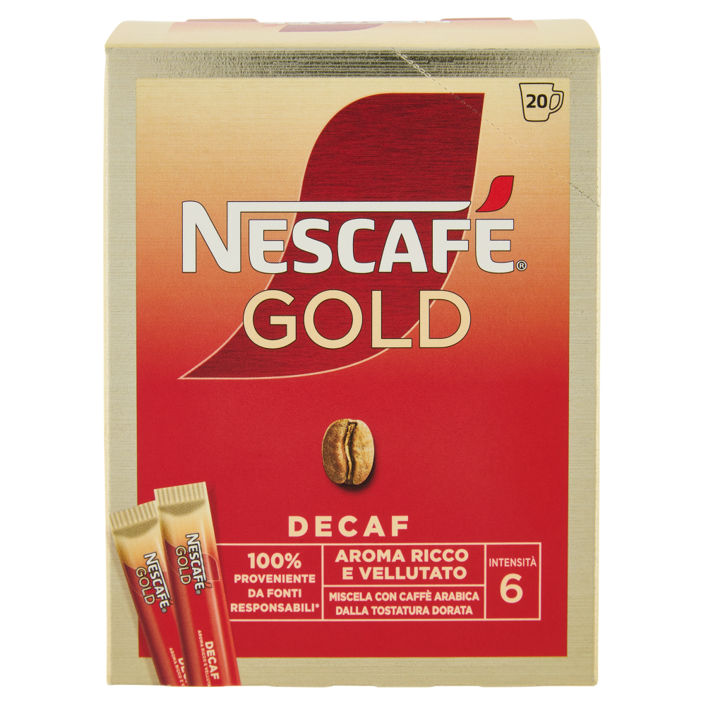 NESCAFÉ Gold Decaf Caffè Solubile Decaffeinato 20 Bustine 34g