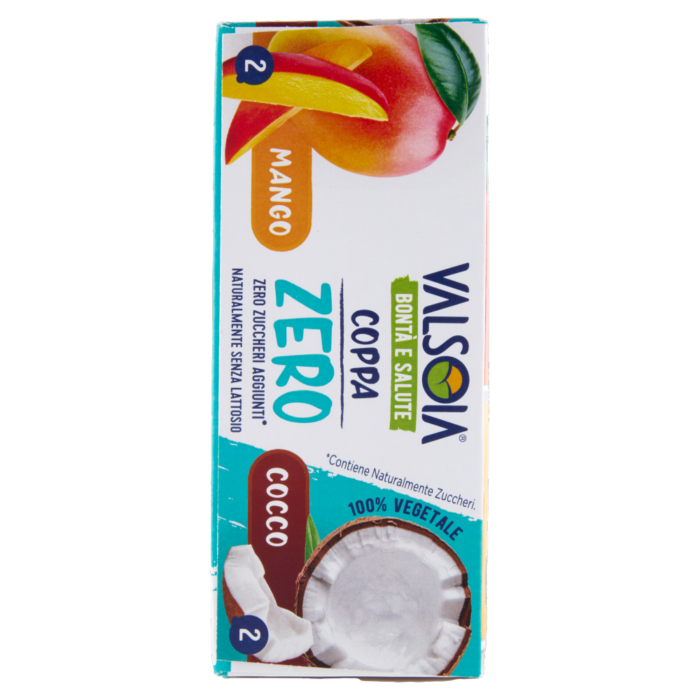 Valsoia Bontà e Salute Coppa Mango Cocco Zero Zuccheri Aggiunti* 4 x 70 g